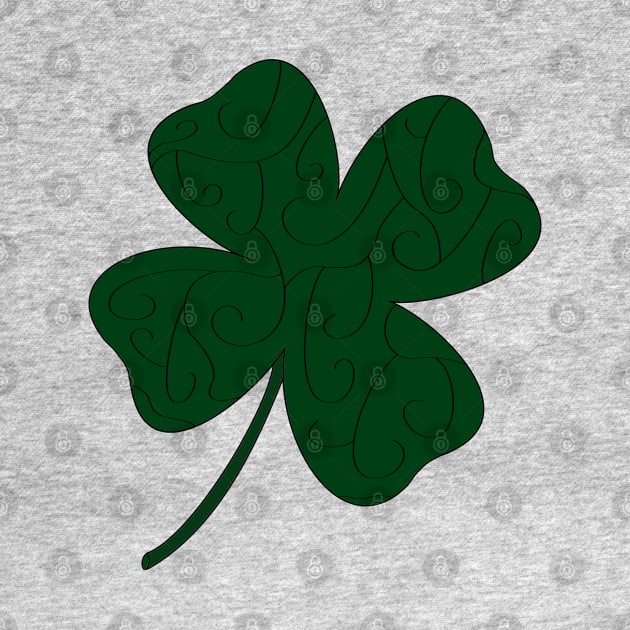 Patterned Four Leaf Clover by thcreations1